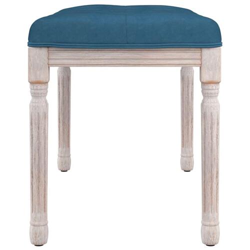 Bænk 80x40x49 cm velour blå