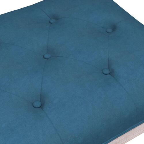 Bænk 80x40x49 cm velour blå