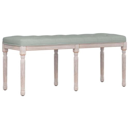 Bænk 110x40x49 cm velour lysegrå