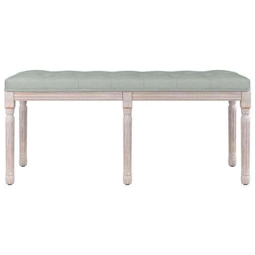 Bænk 110x40x49 cm velour lysegrå
