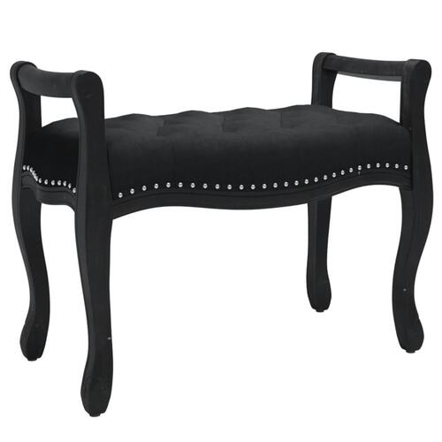 Bænk 80x45x60 cm velour sort
