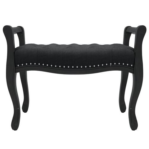 Bænk 80x45x60 cm velour sort