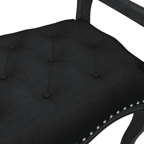 Bænk 80x45x60 cm velour sort