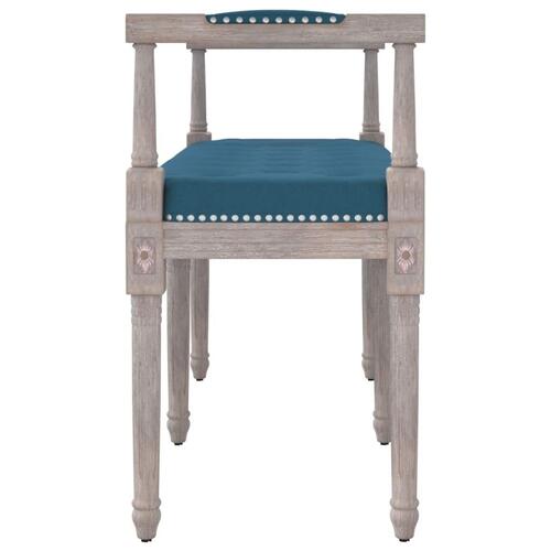 Bænk 110x40x70 cm velour blå