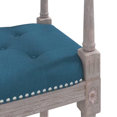 Bænk 110x40x70 cm velour blå