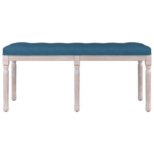 Bænk 110x40x49 cm velour blå