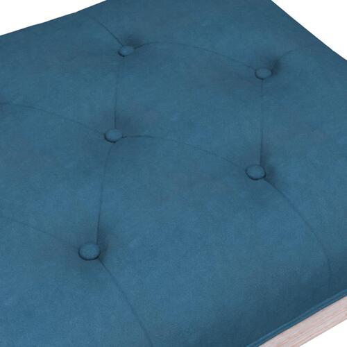 Bænk 110x40x49 cm velour blå