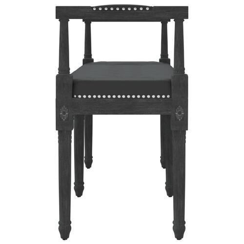 Bænk 110x40x70 cm velour sort