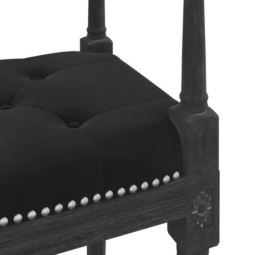 Bænk 110x40x70 cm velour sort