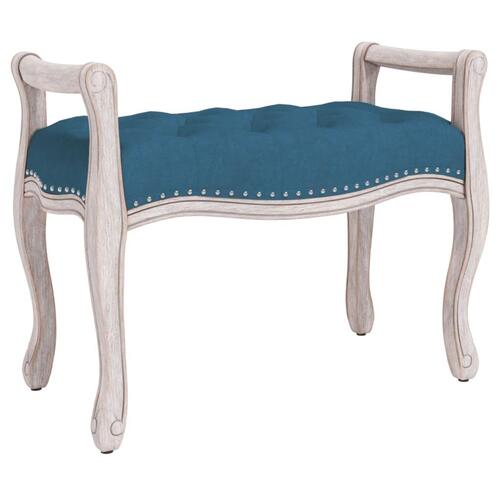 Bænk 80x45x60 cm velour blå
