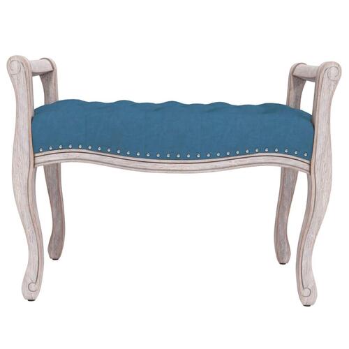 Bænk 80x45x60 cm velour blå
