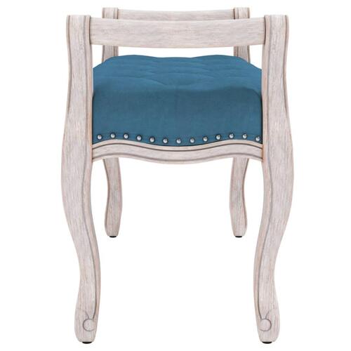 Bænk 80x45x60 cm velour blå