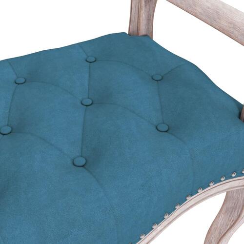 Bænk 80x45x60 cm velour blå