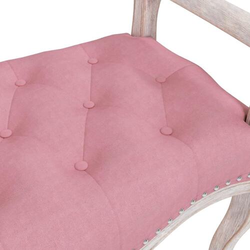 Bænk 80x45x60 cm velour Lyserød