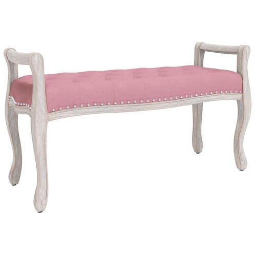 Bænk 110x45x60 cm velour lyserød