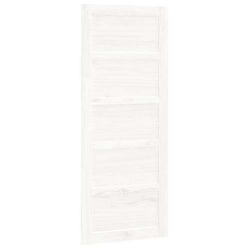 Skydedør 80x1,8x204,5 cm massivt fyrretræ hvid