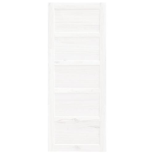 Skydedør 80x1,8x204,5 cm massivt fyrretræ hvid