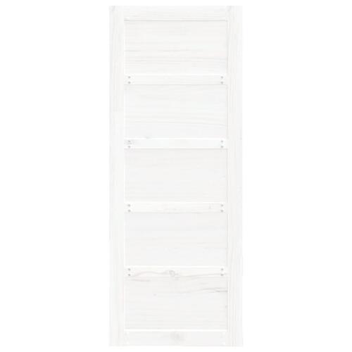 Skydedør 80x1,8x204,5 cm massivt fyrretræ hvid