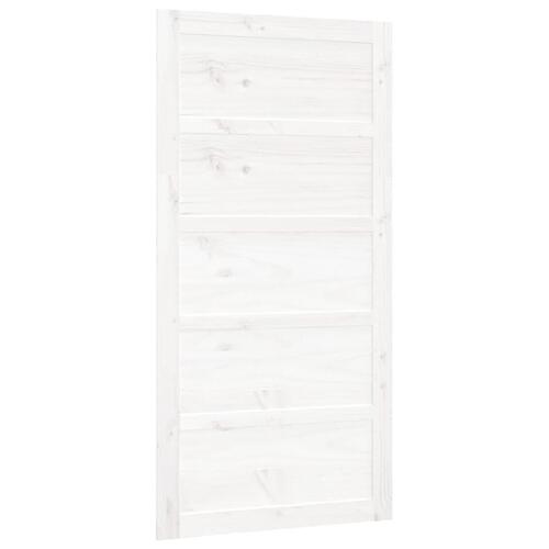 Skydedør 100x1,8x204,5 cm massivt fyrretræ hvid