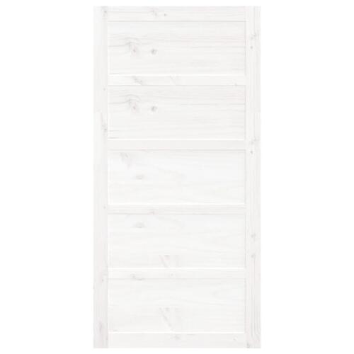 Skydedør 100x1,8x204,5 cm massivt fyrretræ hvid