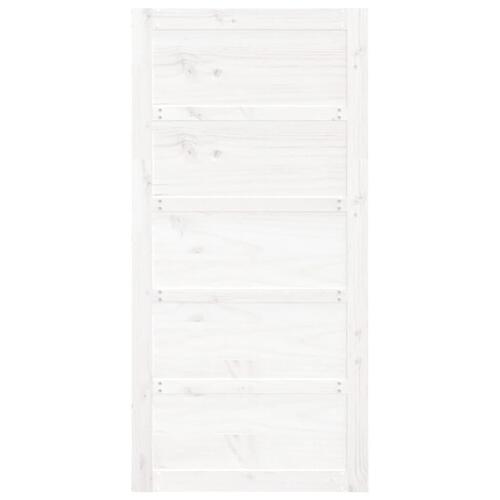 Skydedør 100x1,8x204,5 cm massivt fyrretræ hvid