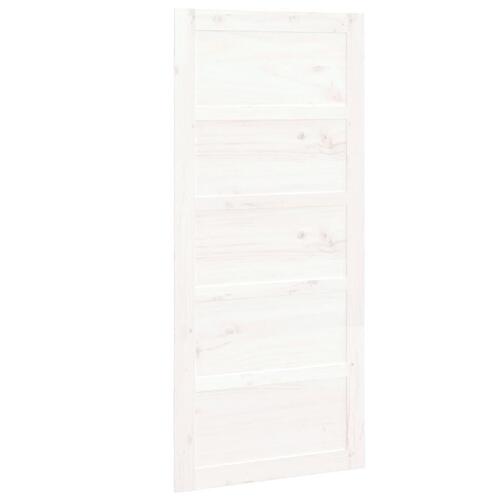 Skydedør 90x1,8x204,5 cm massivt fyrretræ hvid