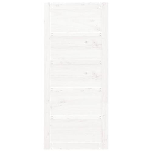 Skydedør 90x1,8x204,5 cm massivt fyrretræ hvid