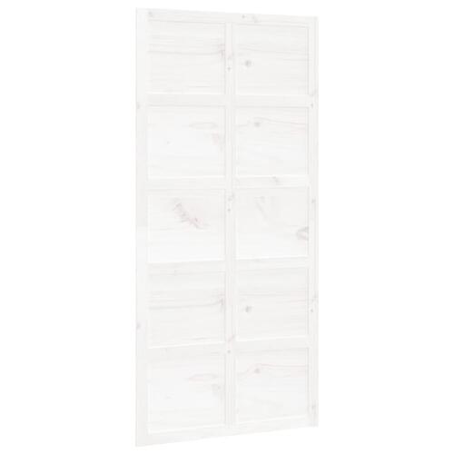 Skydedør 100x1,8x214 cm massivt fyrretræ hvid