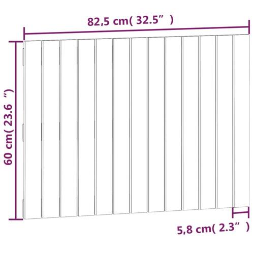 Sengegavl 82,5x3x60 cm massivt fyrretræ