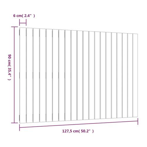 Sengegavl 127,5x3x90 cm massivt fyrretræ
