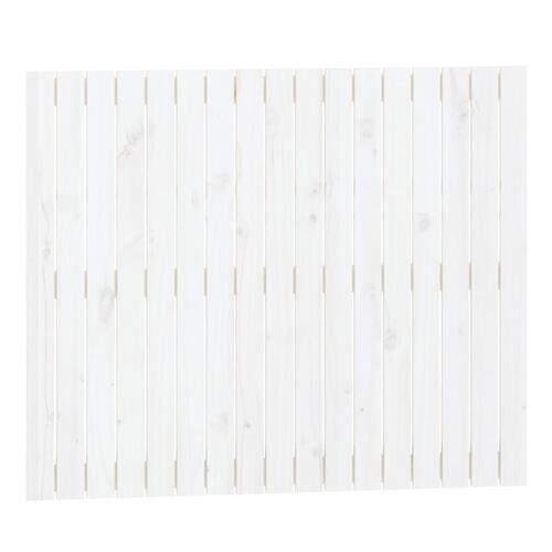 Sengegavl 108x3x90 cm massivt fyrretræ hvid
