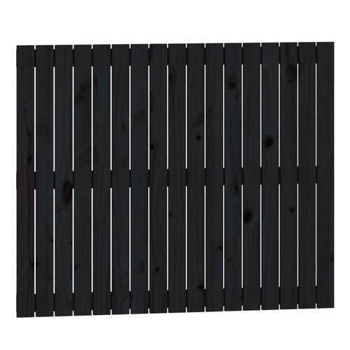 Sengegavl 108x3x90 cm massivt fyrretræ sort