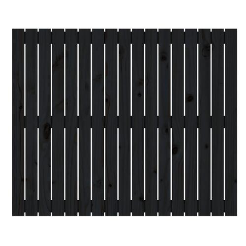 Sengegavl 108x3x90 cm massivt fyrretræ sort