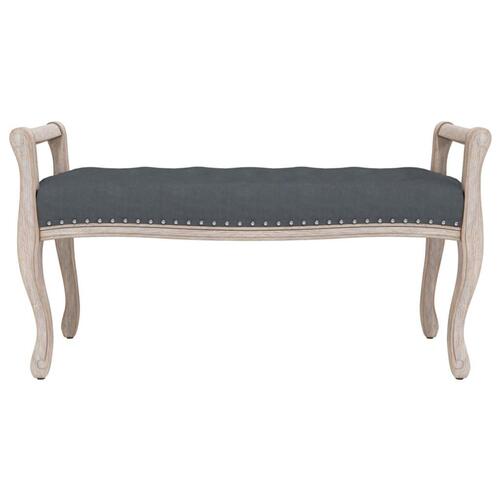 Bænk 110x45x60 cm velour mørkegrå