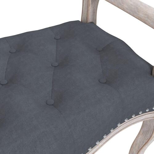 Bænk 110x45x60 cm velour mørkegrå