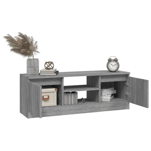 Tv-bord med låge 102x30x36 cm grå sonoma-eg
