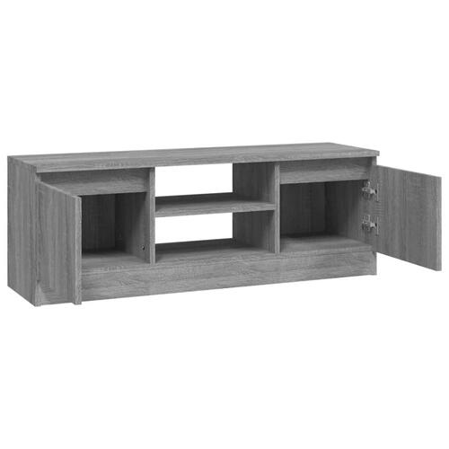 Tv-bord med låge 102x30x36 cm grå sonoma-eg