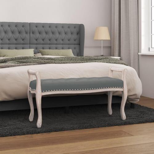 Bænk 110x45x60 cm stof mørkegrå