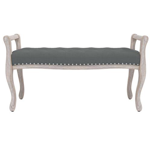 Bænk 110x45x60 cm stof mørkegrå