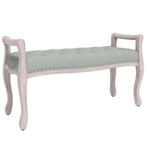 Bænk 110x45x60 cm velour lysegrå
