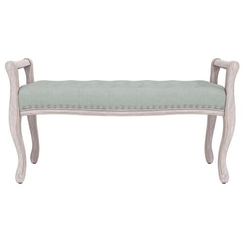 Bænk 110x45x60 cm velour lysegrå