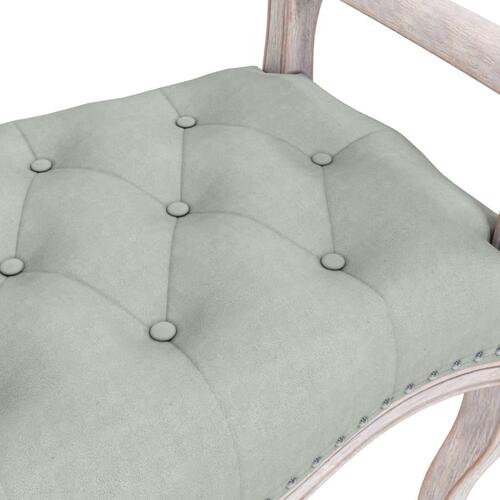 Bænk 110x45x60 cm velour lysegrå