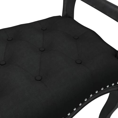 Bænk 110x45x60 cm velour sort