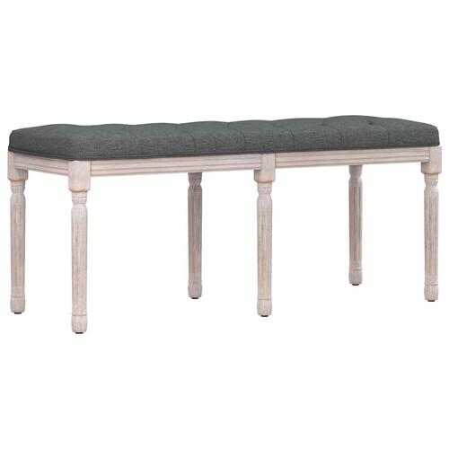 Bænk 110x40x49 cm stof mørkegrå