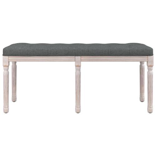 Bænk 110x40x49 cm stof mørkegrå