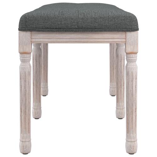 Bænk 110x40x49 cm stof mørkegrå