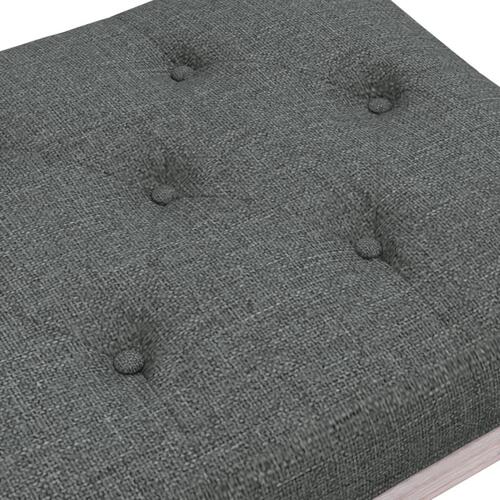 Bænk 110x40x49 cm stof mørkegrå