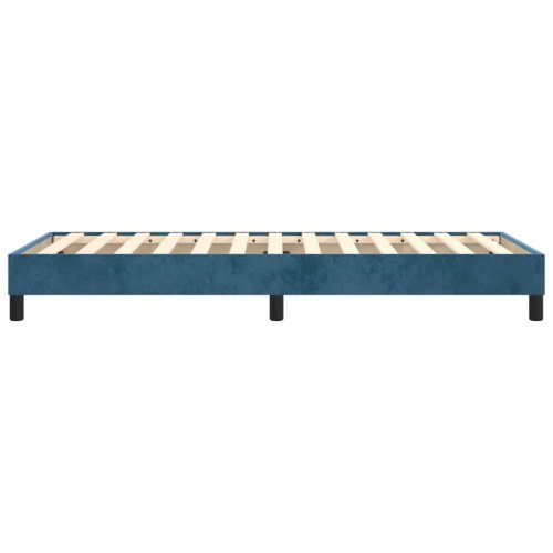 Boxspring sengeramme i fløjl - mørkeblå 90×190 cm