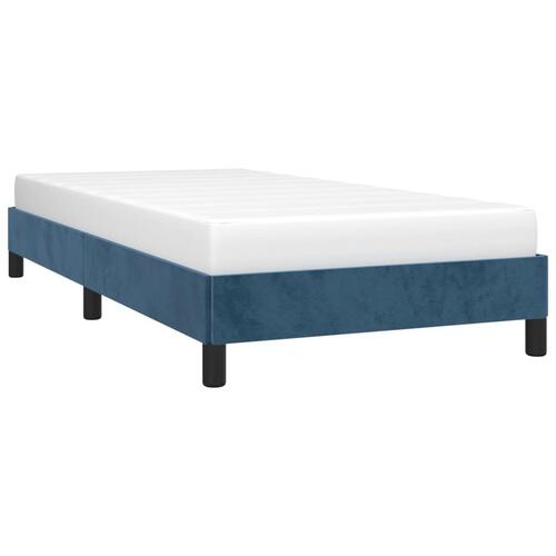 Sengeramme uden madras Mørkeblå 90x190 cm Fløjl