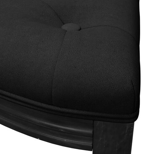 Bænk 81,5x41x49 cm velour sort